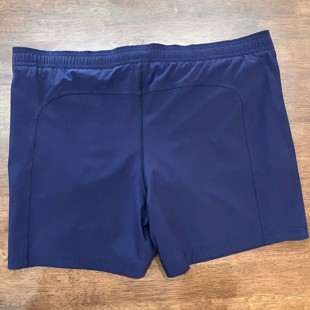 TYR Sea View Land Water Swim Shorts Men’s L Blue Elastic Waist Lined Pockets